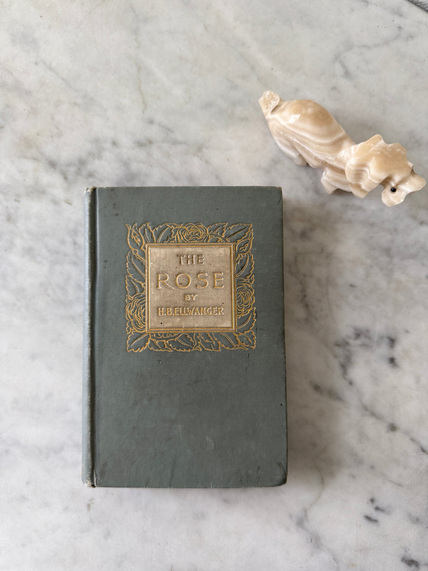 Hand Carved Marble Dog Statue