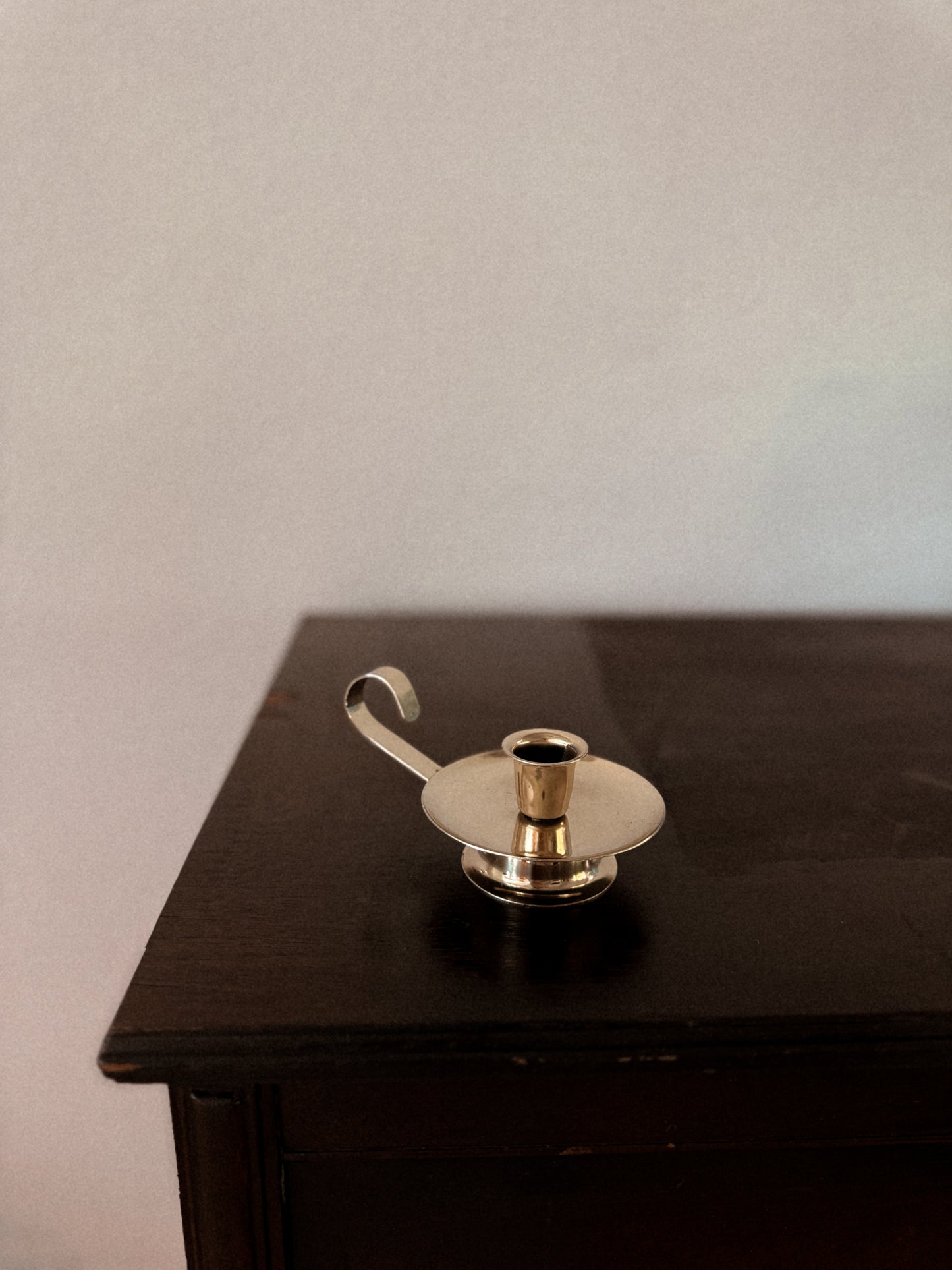 Antique, Metal Candlestick Holder, Chamberstick, Brass, Metal, Candle Holder