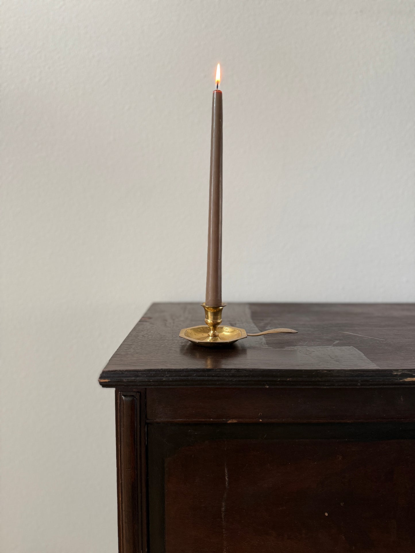 Brass Chamber Candlestick Holder