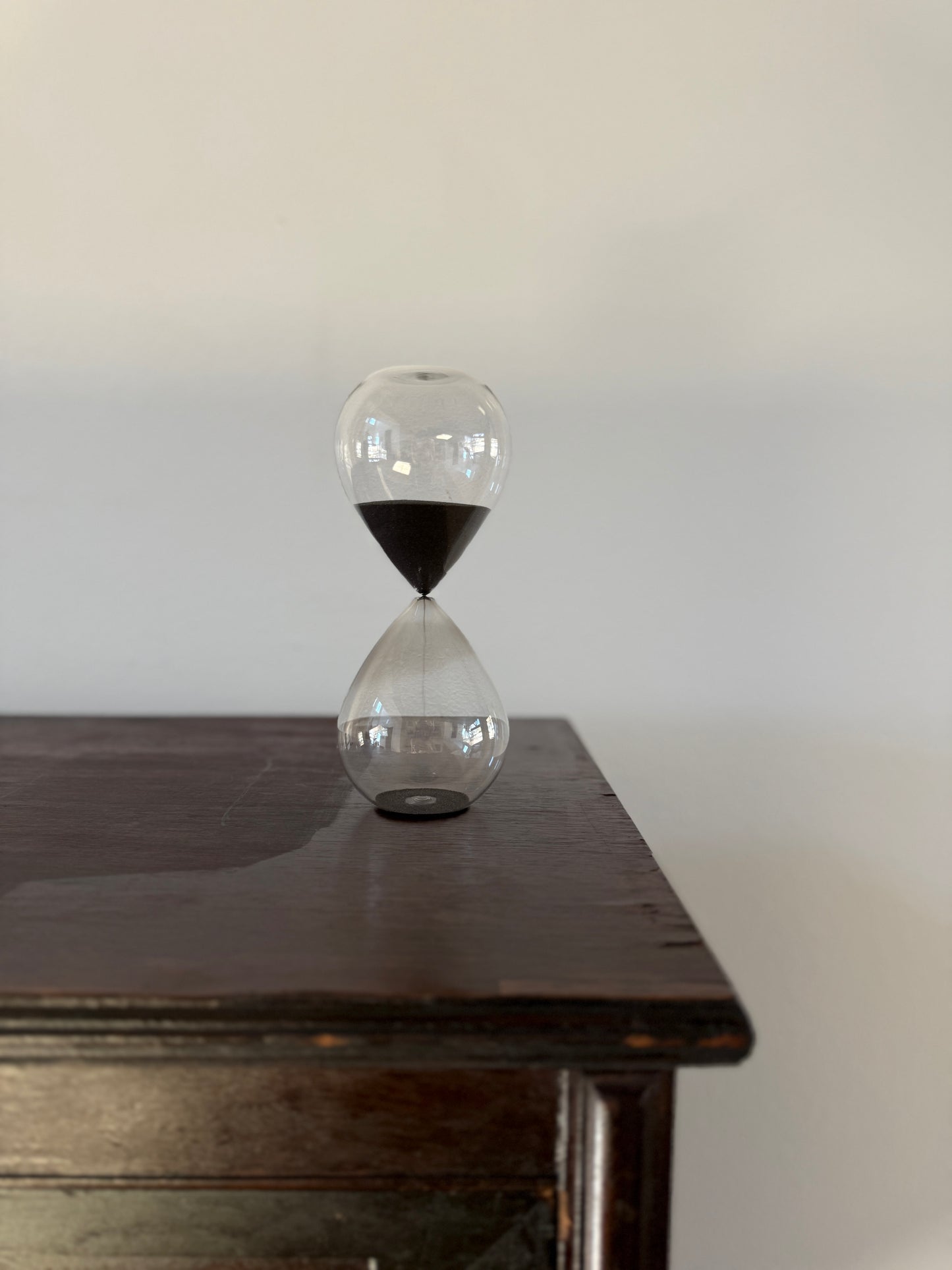 Hourglass with Black Sand