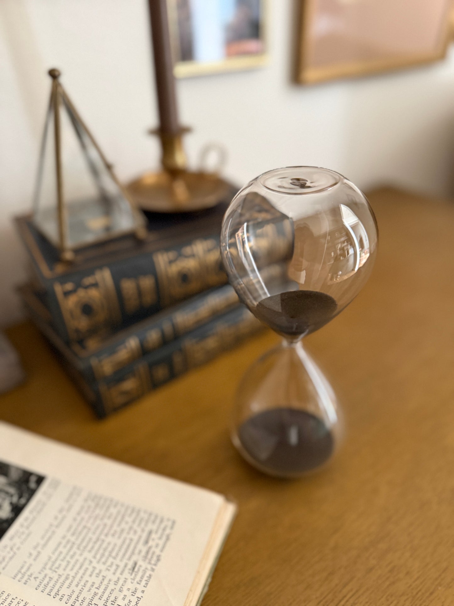 Hourglass with Black Sand