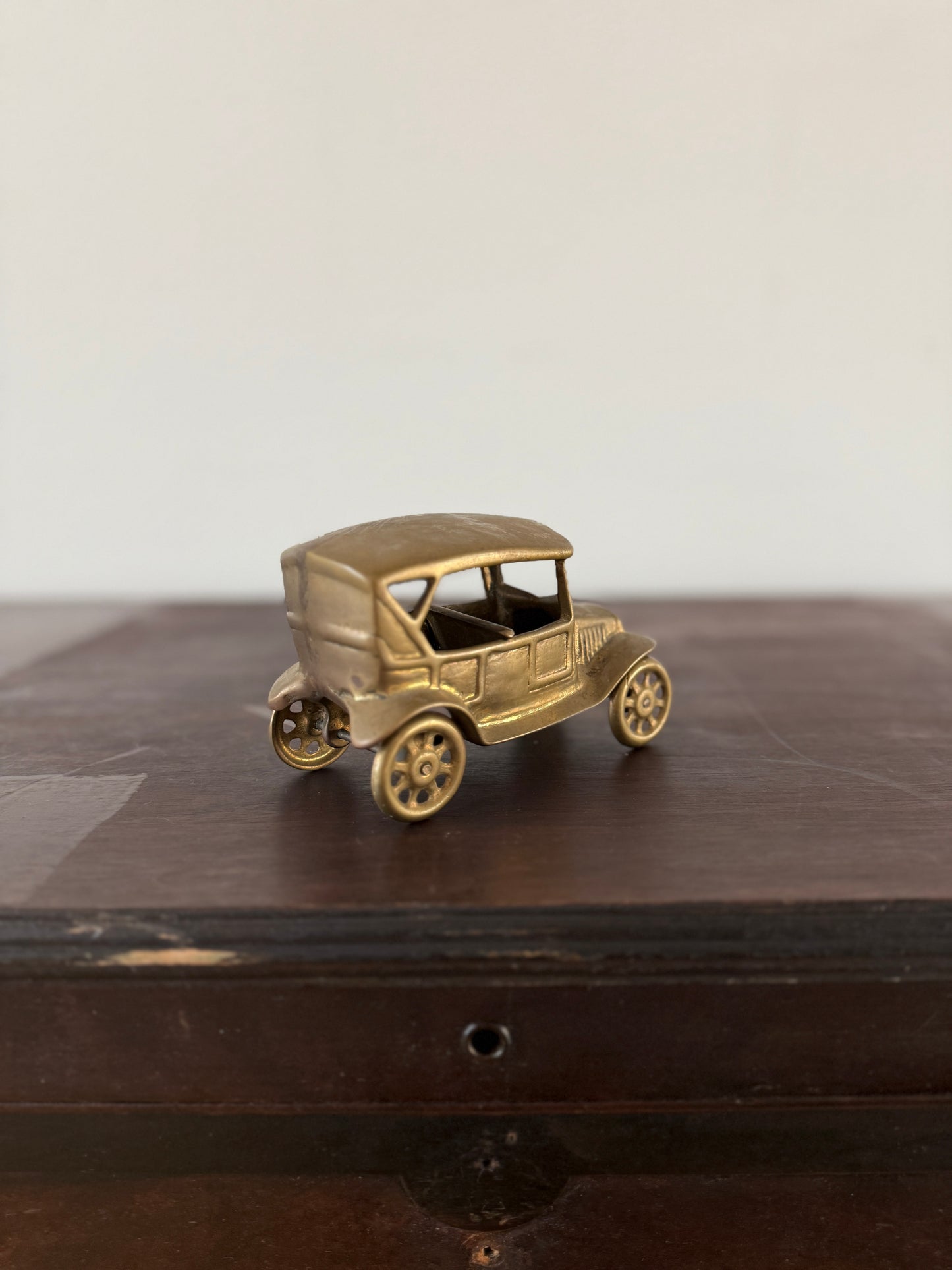 Antique Brass Ford Car