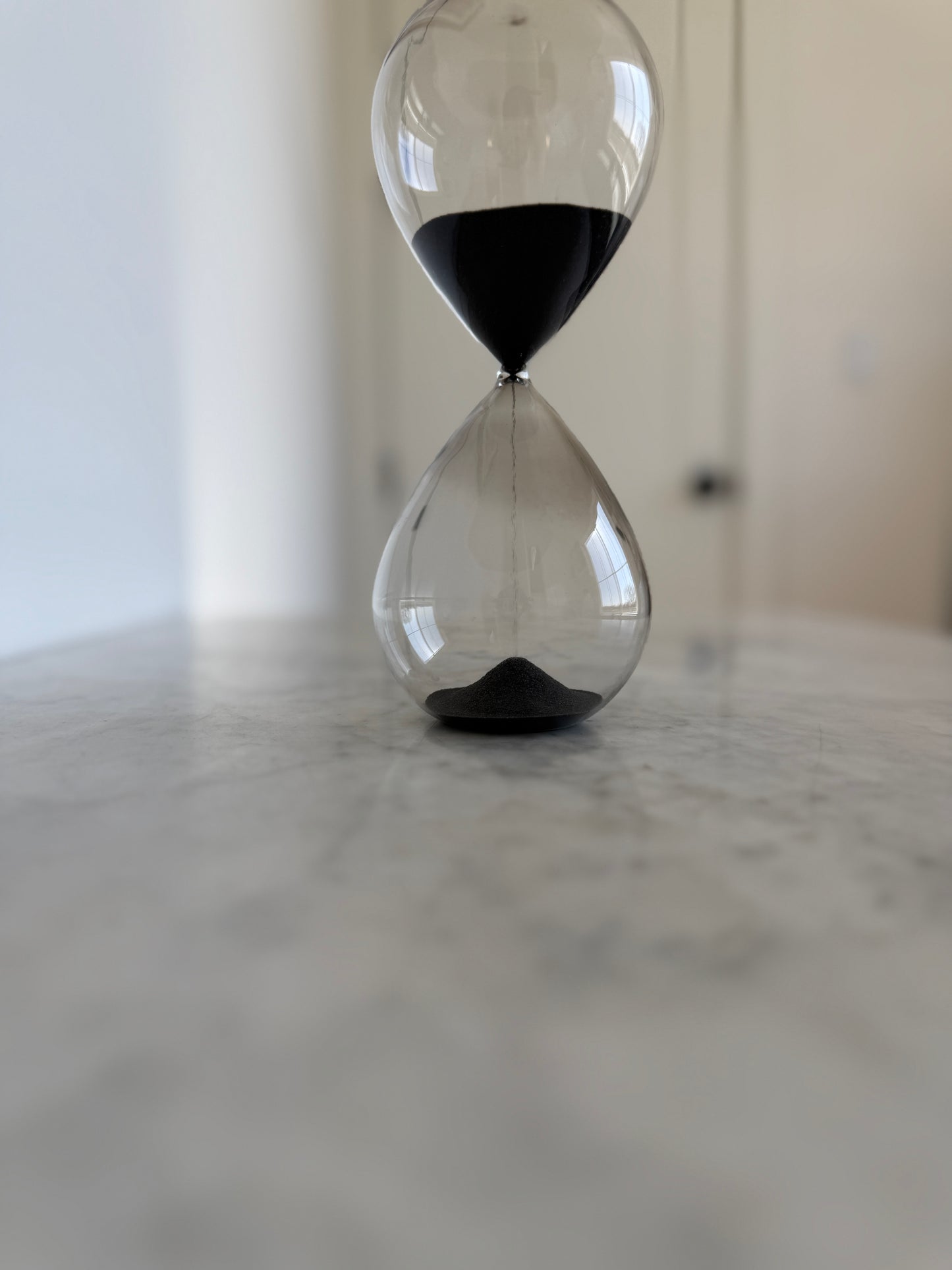 Hourglass with Black Sand