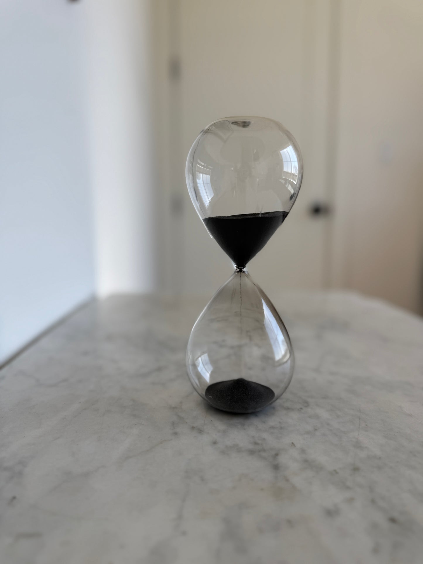 Hourglass with Black Sand