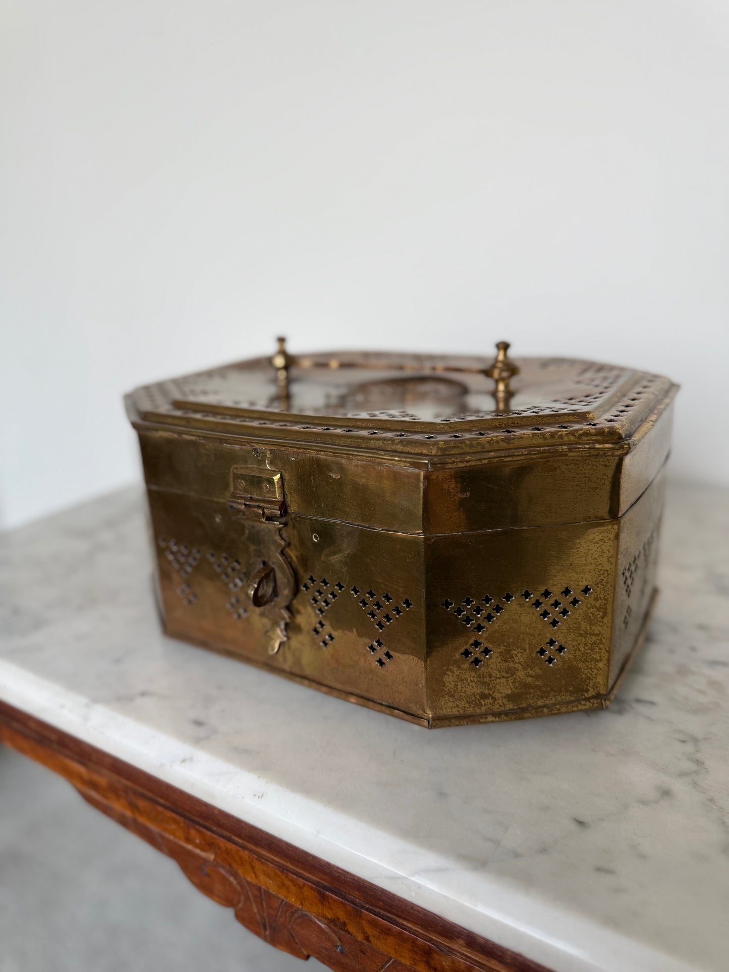 Large Brass Trinket Box