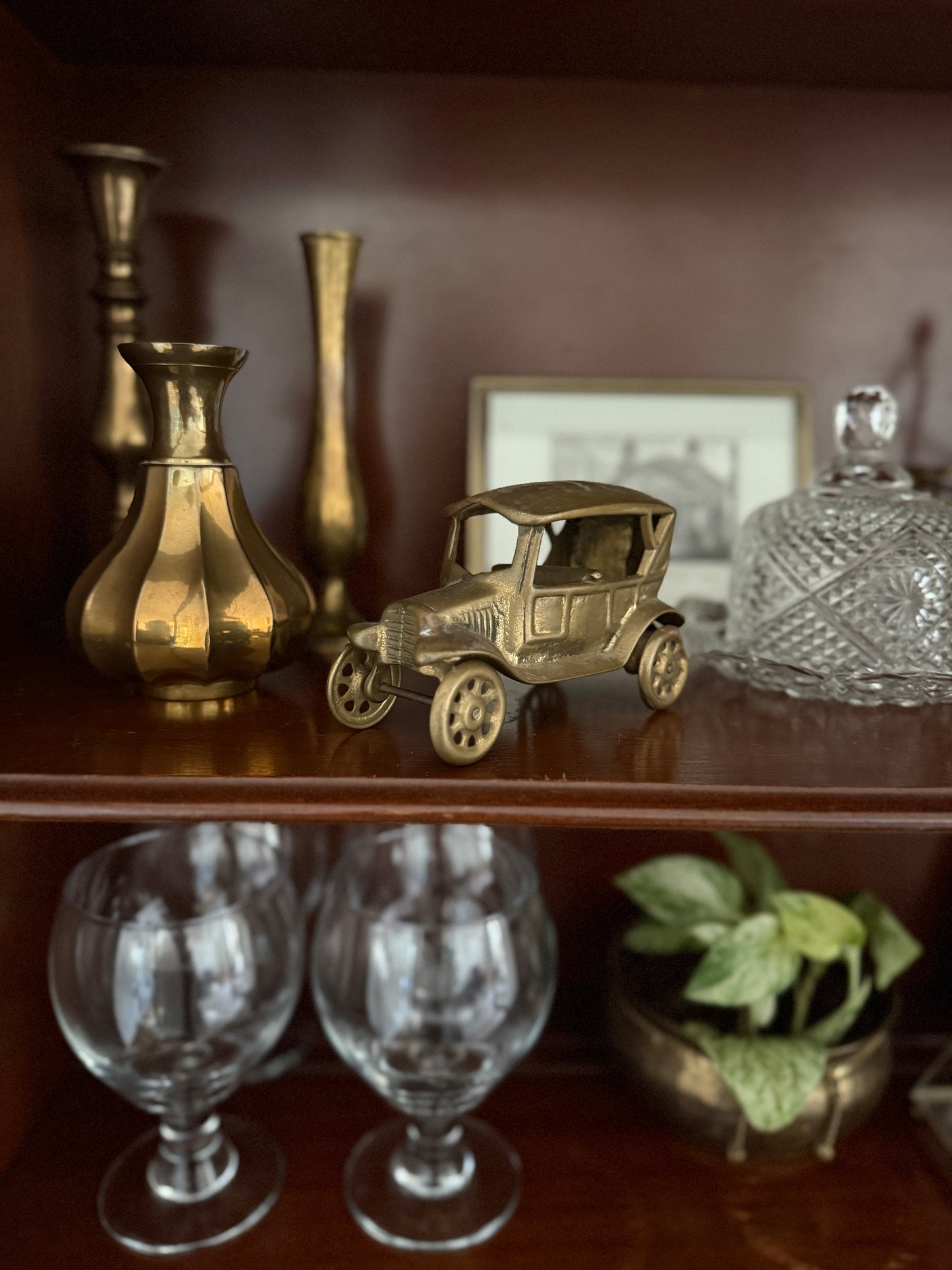 Antique Brass Ford Car