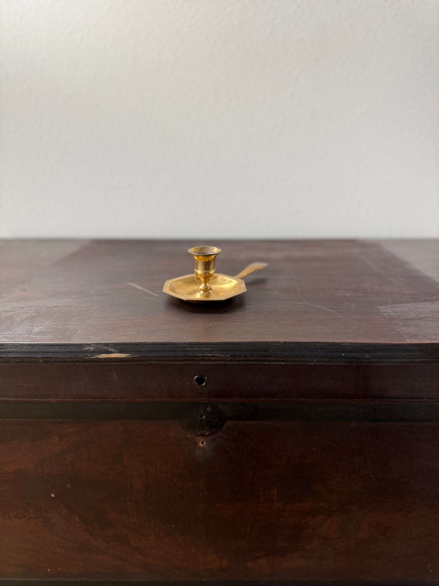 Brass Chamber Candlestick Holder