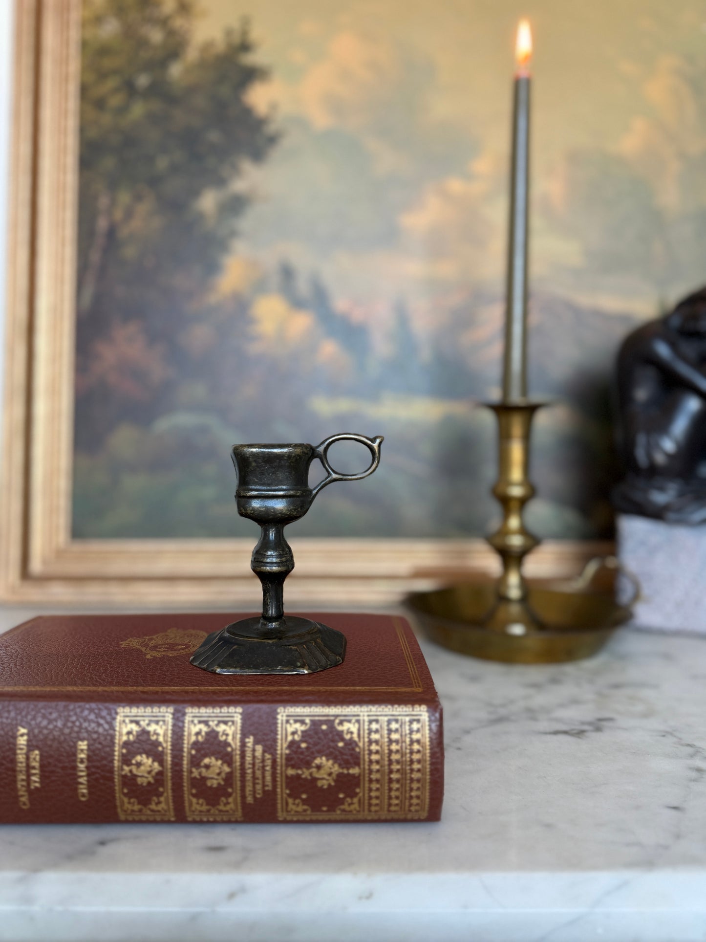 Antique Victorian Brass Candle Snuffer