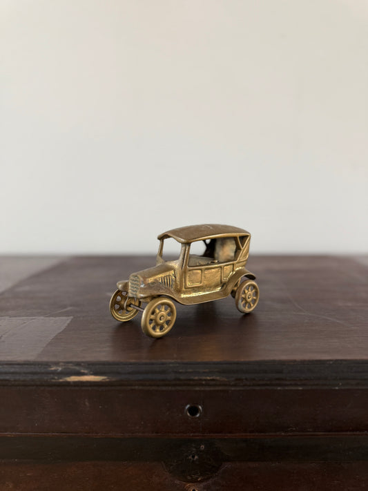 Antique Brass Ford Car