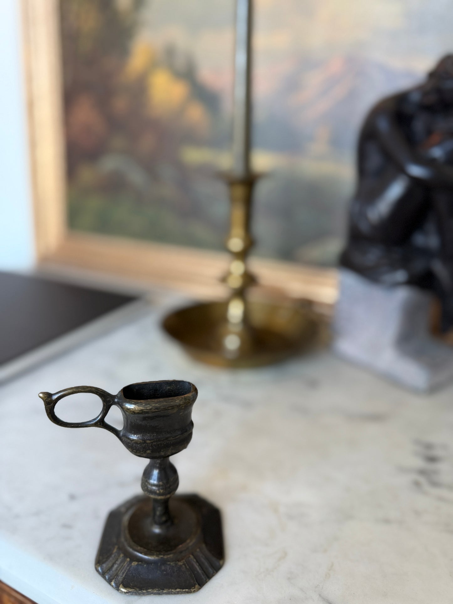 Antique Victorian Brass Candle Snuffer