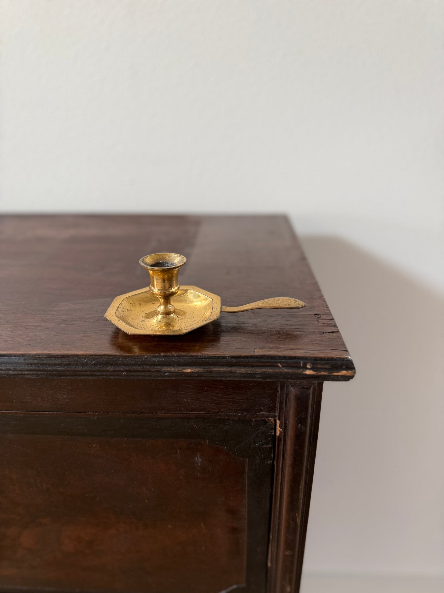 Brass Chamber Candlestick Holder