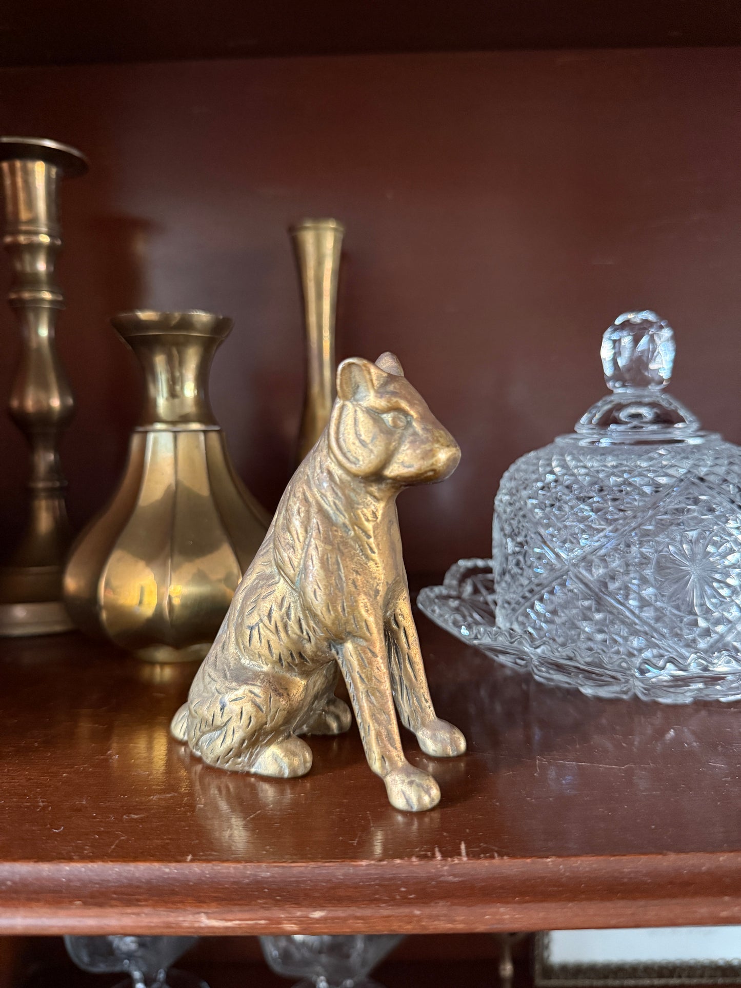 Brass Dog Statue