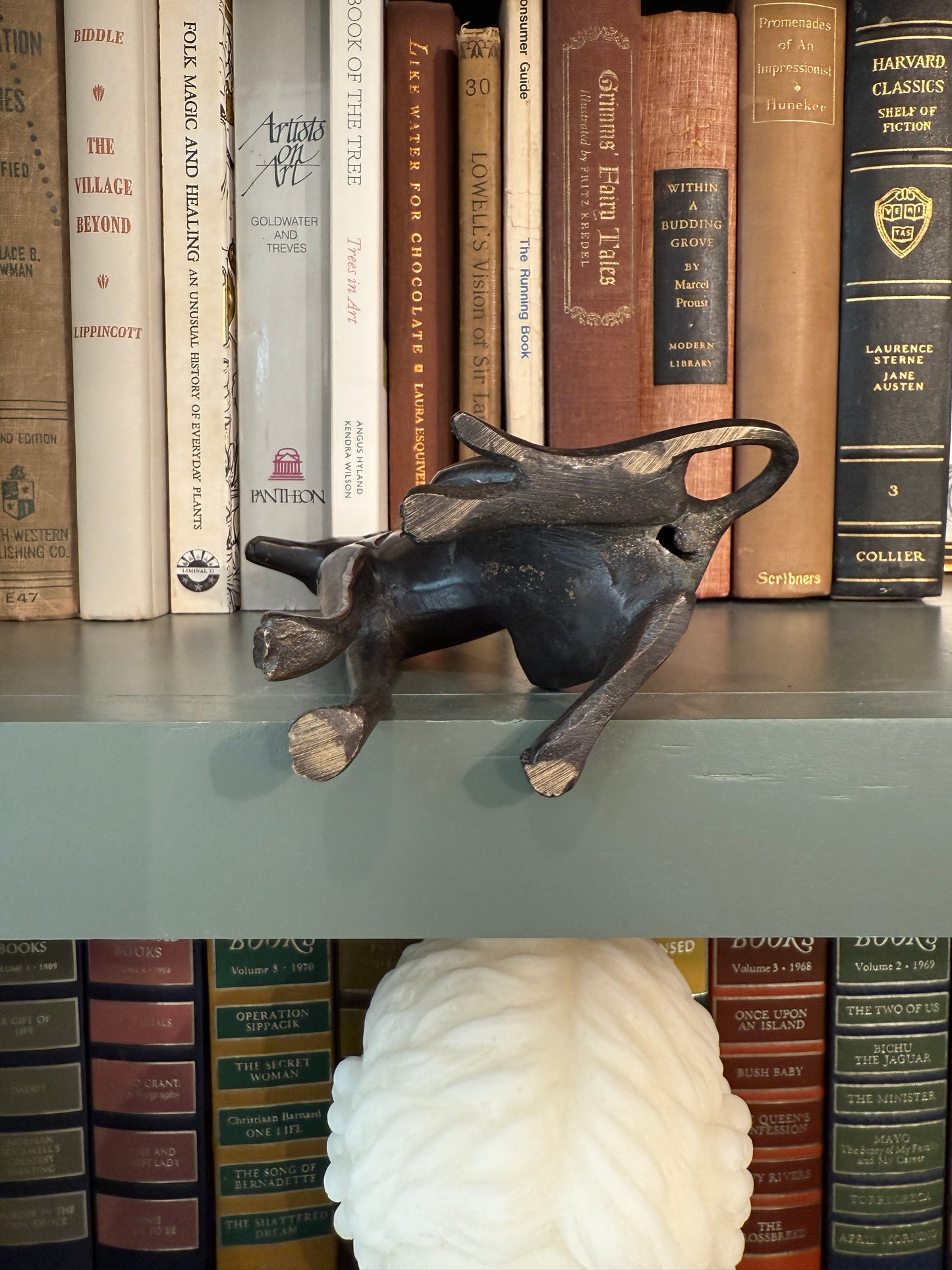 Antique Bronze Greyhound Statue Pair