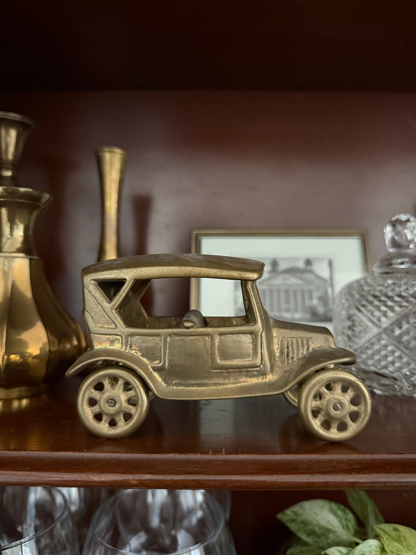 Antique Brass Ford Car