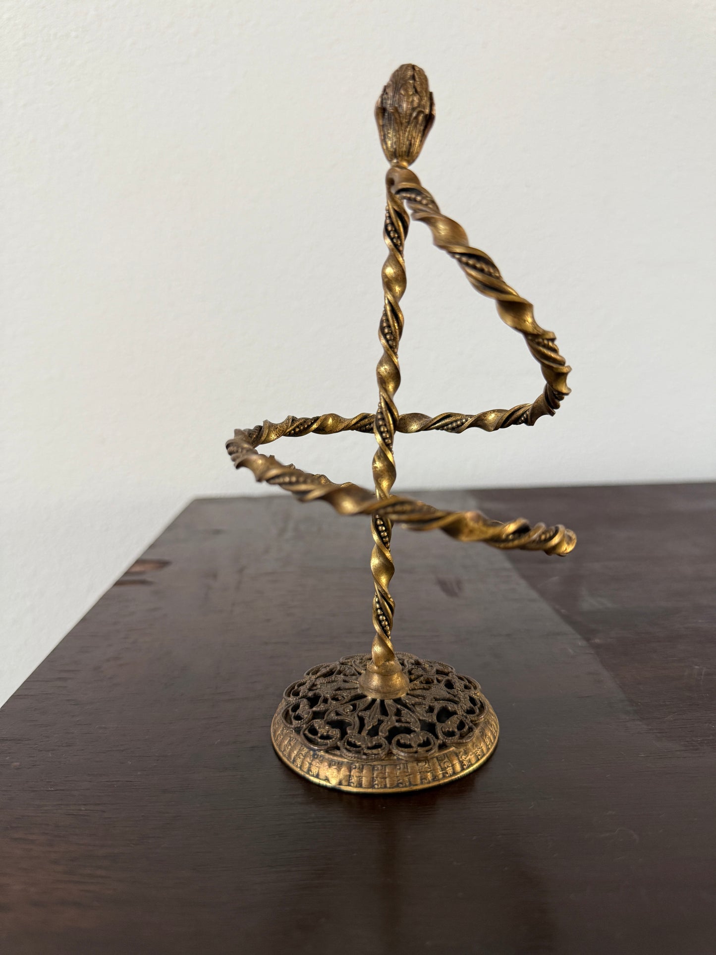 Antique Brass Jewelry Stand