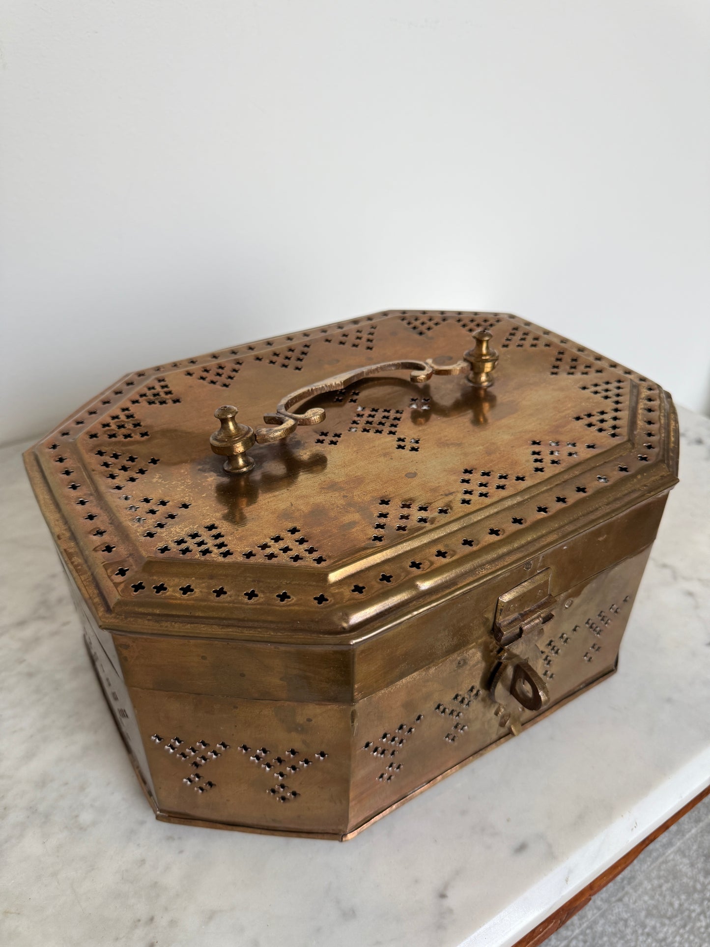 Large Brass Trinket Box