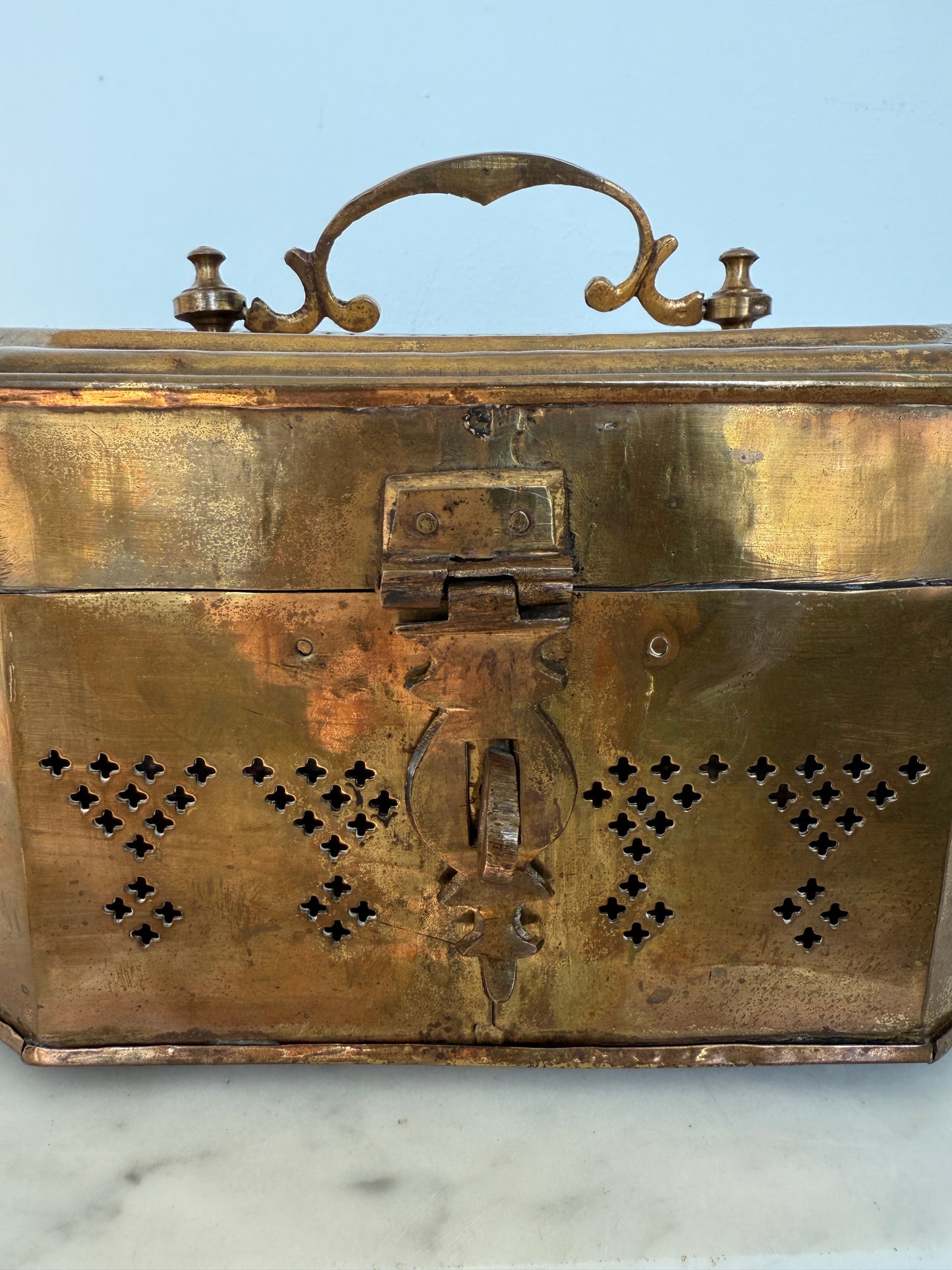 Large Brass Trinket Box