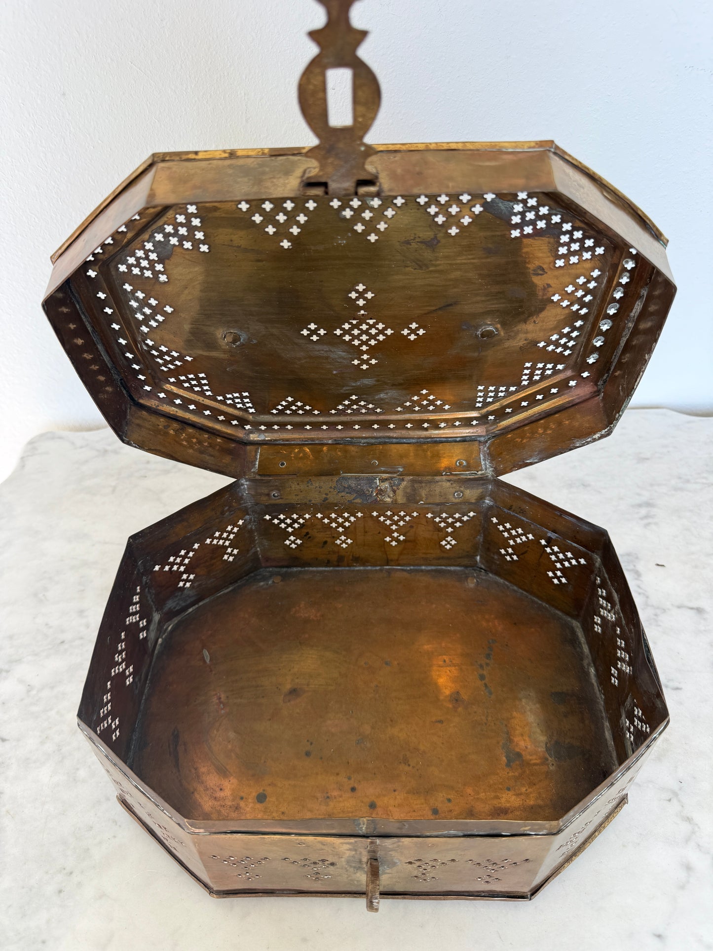 Large Brass Trinket Box