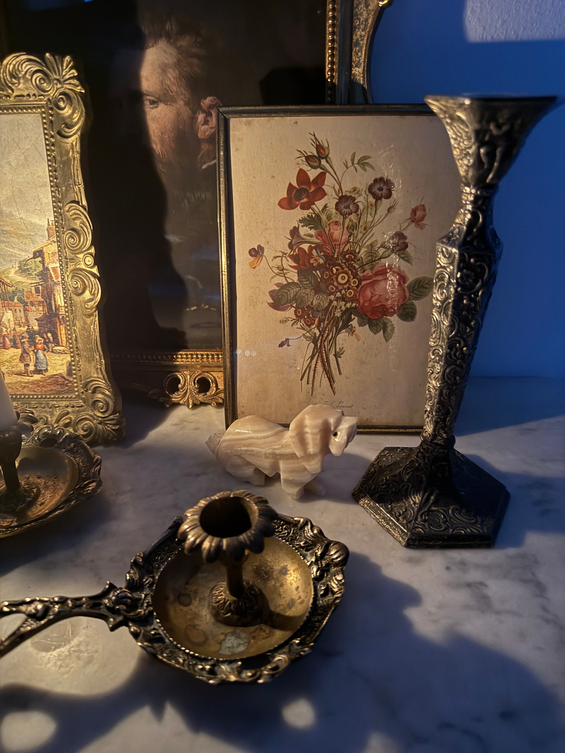 Antique, Vintage, Forgotten Fineries, Home Decor, Candlestick Holder, Chamberstick, Ornate