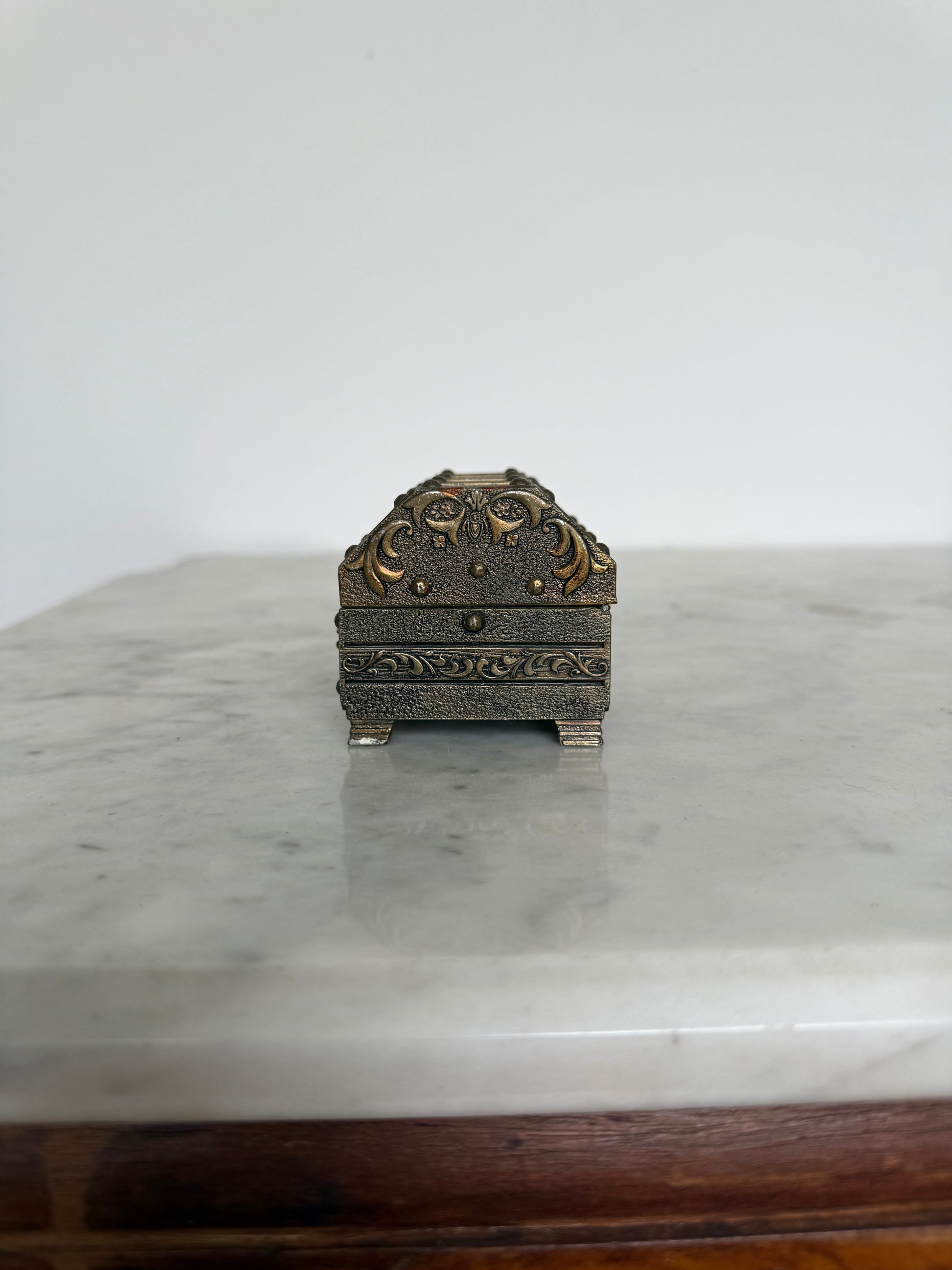 Antique, Vintage, Forgotten Fineries, Home Decor, Ornate, Jewlery Box, Velvet Lining