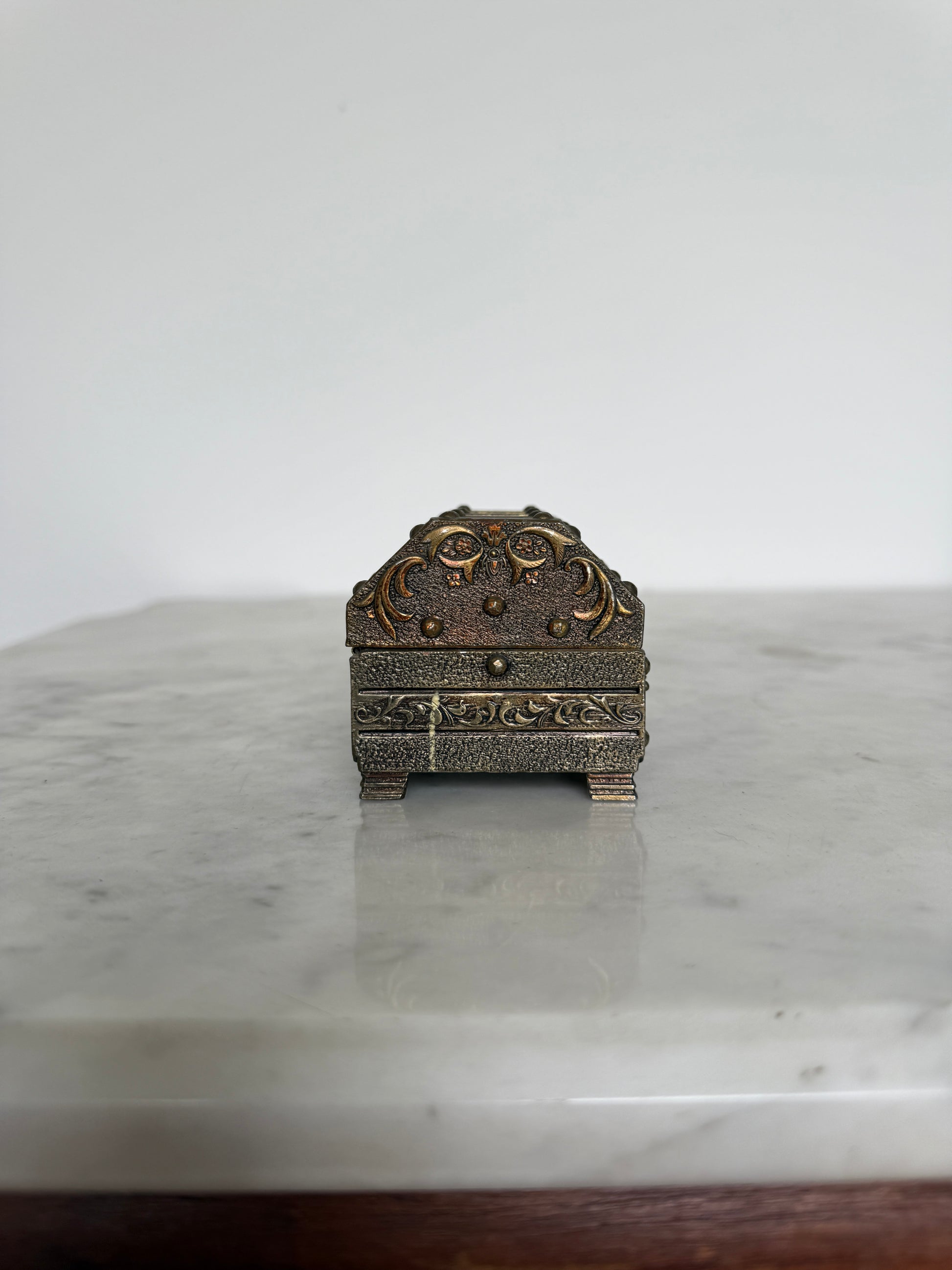 Antique, Vintage, Forgotten Fineries, Home Decor, Ornate, Jewlery Box, Velvet Lining