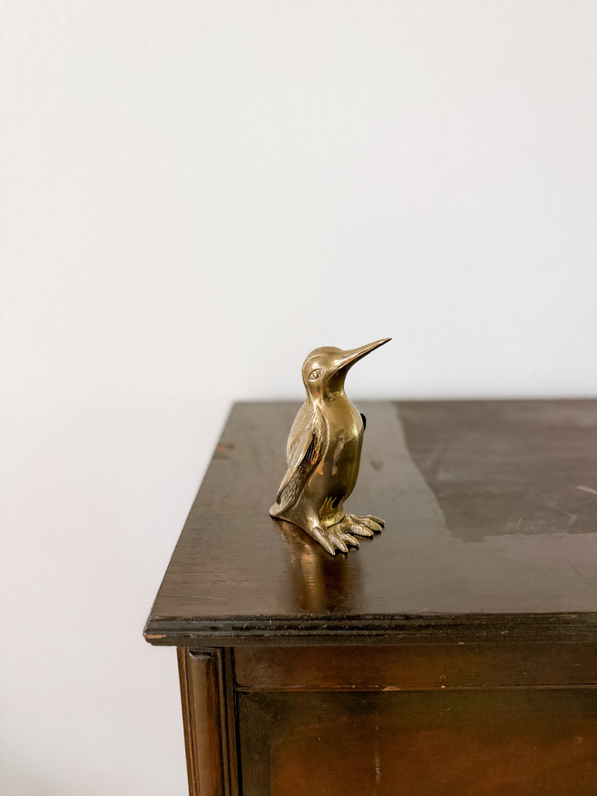 Antique, Vintage, Statue, Figurine, Brass, Paperweight, Penguin