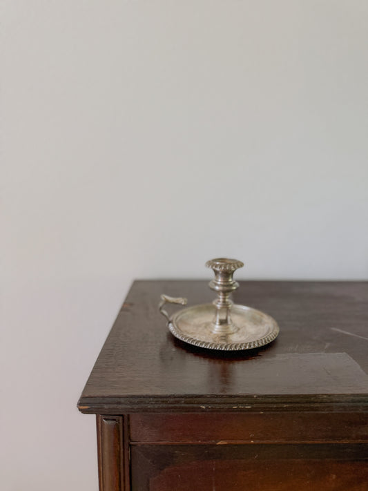 Antique, Antique Candle Holder, Antique Chamberstick, Silver, Silver Candle Holder, 1800's