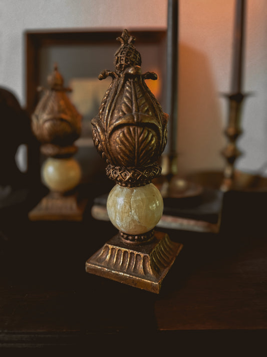 Vintage Decorative Table Finial Pair